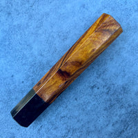 Custom Japanese Knife handle (wa handle) for 165-210mm: Sonoran desert ironwood and horn
