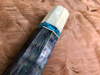 Custom Japanese Knife Handle - dyed maple with faux ivory
