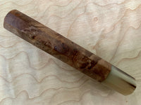 Custom Japanese Knife handle (wa handle) - Maple Burl and horn
