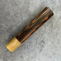 Custom Japanese Knife handle (wa handle) for 210mm: Mun Ebony and blonde horn