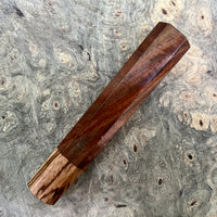 Custom Japanese Knife handle (wa handle) for 240mm - Curly Claro walnut and zebrawood