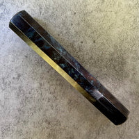 Custom Japanese Knife handle (wa handle) for 165-210mm: Dyed box elder and horn