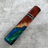 Custom Japanese Knife handle (wa handle) for 165-210 mm - Aussie burl hybrid