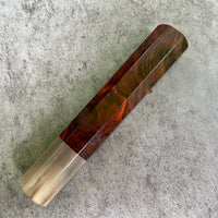 Hanoi Made Custom Japanese Knife handle (wa handle) for 240 : Rosewood and horn