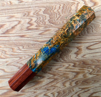 Custom Japanese Knife handle (wa handle) for 165-210mm - Dyed box elder burl