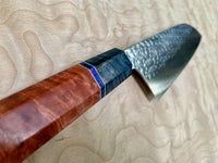 Custom Kurosaki Senko (SG2/R2) 165mm Santoku - Red dyed maple burl