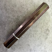 Custom Japanese Knife handle (wa handle) for 240mm - African Blackwood and Vintage Poker Chip
