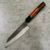 Custom Yu Kurosaki Fujin Aogami Super Hammered 165 Bunka - Rosewood and horn