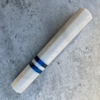 Custom Japanese Knife handle (wa handle) for 240 mm: White pearl and amethyst double stripe