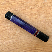 Custom Japanese Knife handle (wa handle) - Dyed purple with micarta