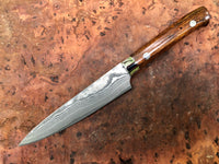 Takeshi Saji VG10 Damascus Ironwood 130mm petty chef knife