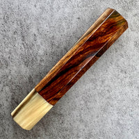 Custom Japanese Knife handle (wa handle) for 210mm : Sonoran desert ironwood and blonde horn