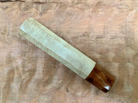 Custom Japanese Knife handle (wa handle) - Holly and redwood