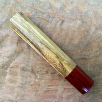 Custom Japanese Knife handle (wa handle) for 240mm - Tigrillo and bloodwood
