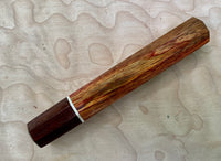 Custom Japanese Knife handle (wa handle) - Canary wood and Brazilian ebony