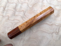 Custom Japanese Knife Handle (Wa Handle) - Wild Olive wood