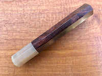 Custom Japanese Knife handle (wa handle) for 165-210mm : Dark Honduran Rosewood and Horn