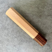 Custom Japanese Knife handle (wa handle) for 165-210mm: Sycamore and Honduran rosewood