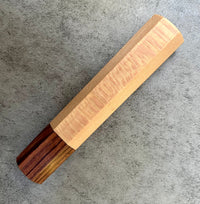 Custom Japanese Knife handle (wa handle) for 165-210mm: Sycamore and Honduran rosewood