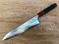 Custom Yu Kurosaki Fujin Hammered 240mm (10”) Gyuto Chef Knife- Ebony and stone