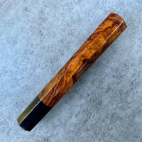 Custom Japanese Knife handle (wa handle) for 240mm - Sonoran desert ironwood and horn