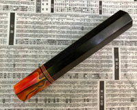 Custom Japanese Knife handle (wa handle) for 165-210mm - Ebony and fire