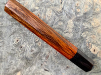 Custom Japanese Knife handle (wa handle) for 240mm - Figured Siamese Rosewood and horn