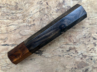 Custom Japanese Knife handle (wa handle) for 165-210mm - African Blackwood and desert ironwood