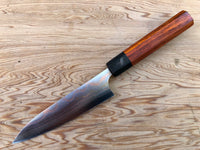 Custom Yu Kurosaki Houou Rainbow Colored Damascus VG10 Petty 120mm - Cocobolo and Horn