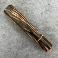 Custom Japanese Knife handle (wa handle) for 240mm - Figured Mun Ebony and copper
