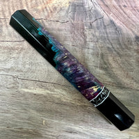Custom Japanese Knife handle (wa handle) for 165-210mm - box elder hybrid with ebony