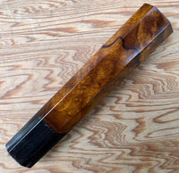 Custom Japanese Knife handle (wa handle) for 240mm - Ironwood burl and horn