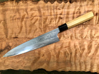 Mazaki Damascus Gyuto Hon-Sanmai 240mm Aogami 2