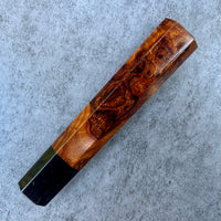 Custom Japanese Knife handle (wa handle) for 240mm - Sonoran desert ironwood and horn
