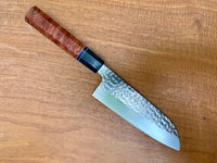 Custom Kurosaki Senko (SG2/R2) 165mm Santoku - Red dyed maple burl