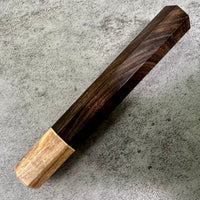 Custom Japanese Knife handle (wa handle) for 165-210mm - African Blackwood and Tasmanian Blackwood
