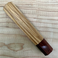 Custom Japanese Knife handle (wa handle) for 240mm - Olive wood and Honduran rosewood