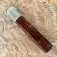 Custom Japanese Knife handle (wa handle) for 165-210mm : Western Myall and blonde horn
