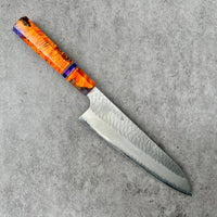 Custom Nigara Hamono SG2 Tsuchime Gyuto 210mm - Dyed maple burl