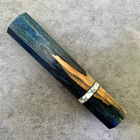 Custom Japanese Knife handle (wa handle) for 165-210mm - dyed spalted maple