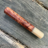 Custom Japanese Knife handle (wa handle)  for 165-210mm :  Honduran Rosewood Burl and blonde