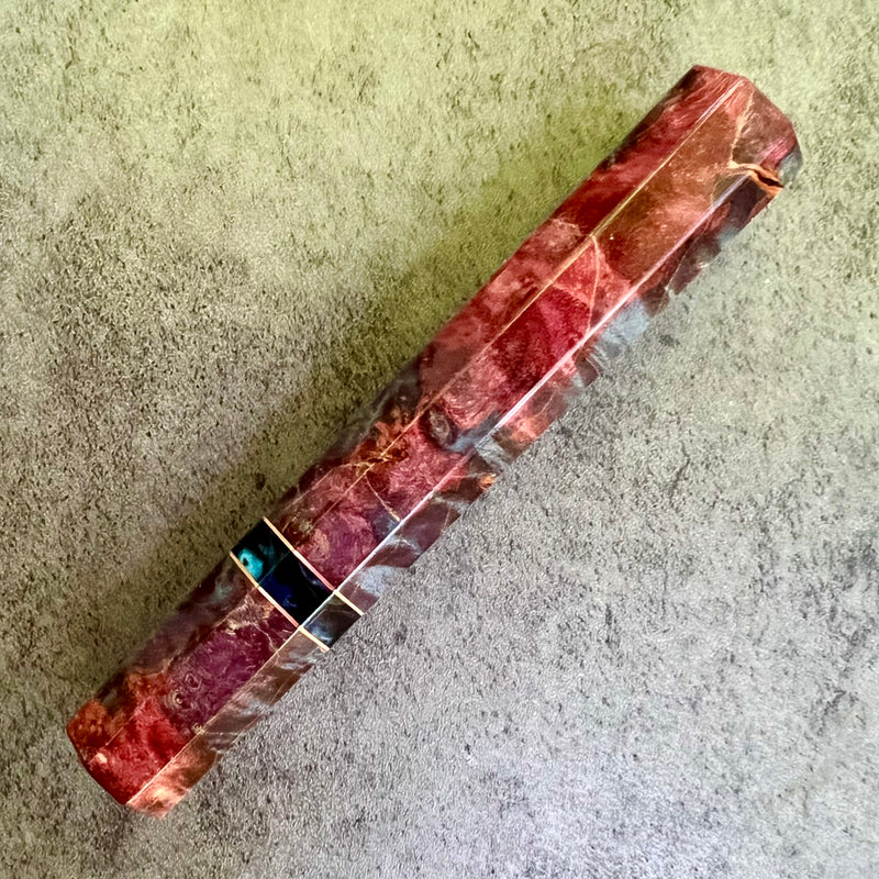 Custom Japanese Knife handle (wa handle)  for 165-210mm :  Dyed box elder