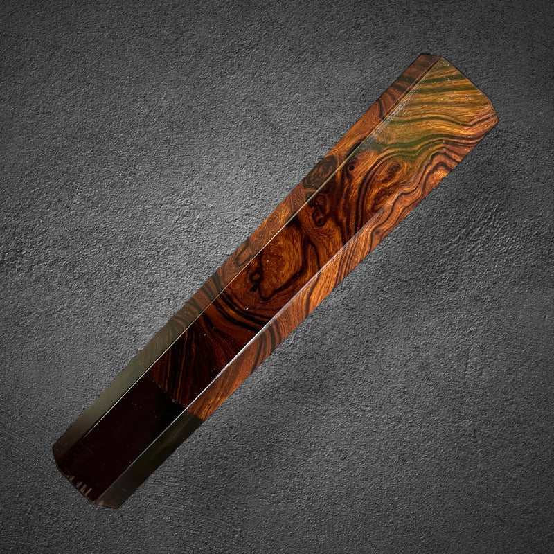 Custom Japanese Knife handle (wa handle)  for 240mm -  Desert Ironwood burl and horn