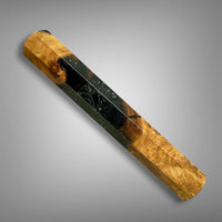 Custom Japanese Knife handle (wa handle)  for 165-210 mm:  Honeysuckle burl hybrid