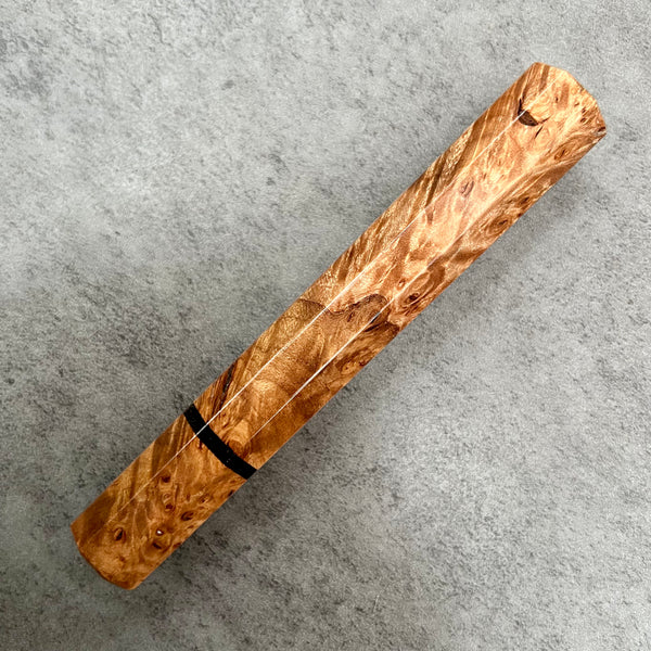 Custom Japanese Knife handle (wa handle)  for 240mm - Maple Burl