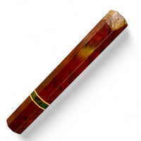 Japanese Knife handle (wa handle)  for 240-260 mm :  Bloodwood burl and Arizona Jade