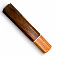 Custom Japanese Knife handle (wa handle)  for 165-210 mm: Malaysian Blackwood and  Morado