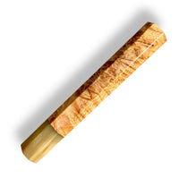 Japanese Knife handle (wa handle)  for 240-260 mm :  Maple burl and marbled horn