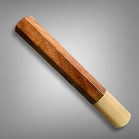 Custom Japanese Knife handle (wa handle)  for 165-210 mm: Tasmania Blackwood and blonde horn