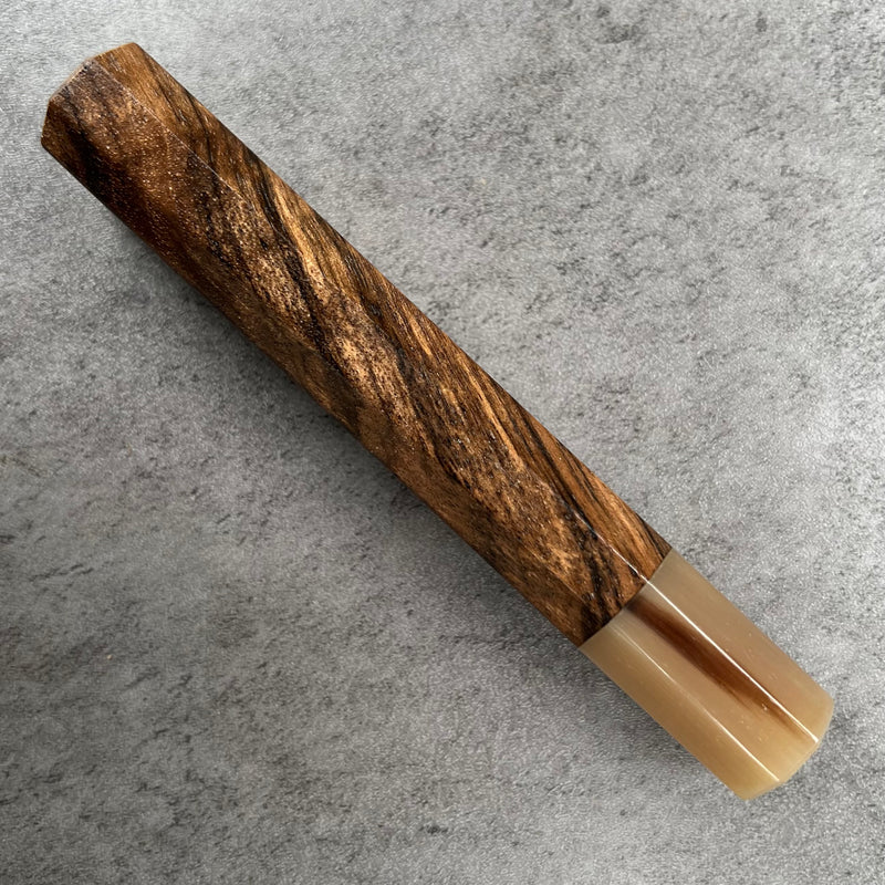Custom Japanese Knife handle (wa handle)  for 240 mm -  Turkish walnut and blonde